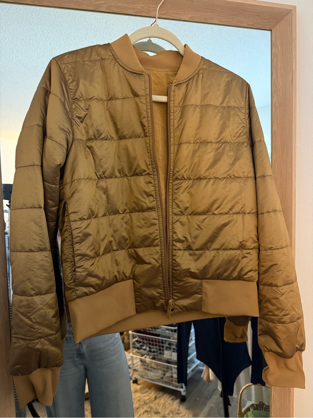 Lululemon Women’s Lightweight Quilted Bomber Jacket - Mustard